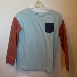 Cat & Jack Blue and Brown Long Sleeve Tee